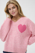Paria v-neck pullover pink