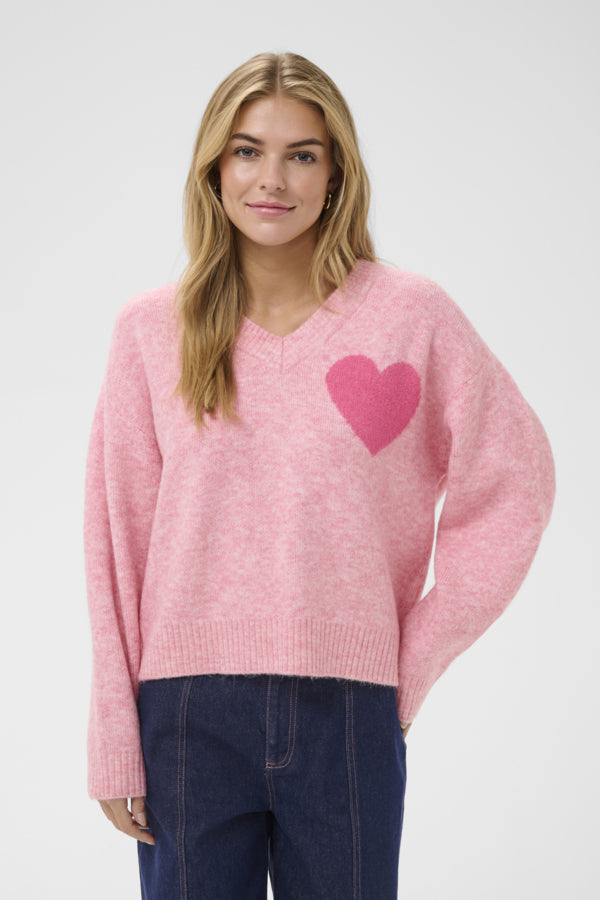 Paria v-neck pullover pink