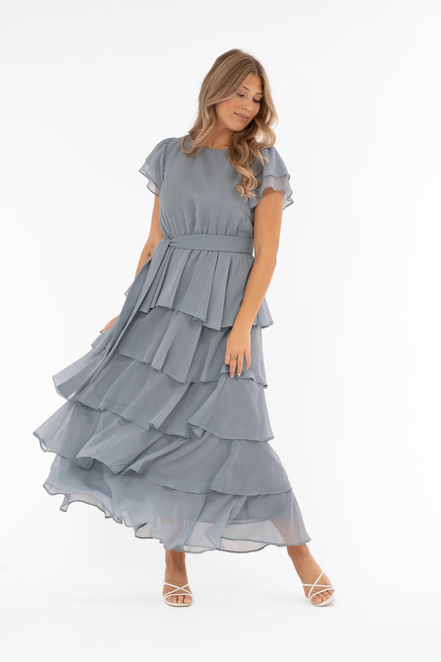Dawn Dress - Lavender blue & Sage green