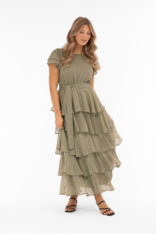 Dawn Dress - Lavender blue & Sage green