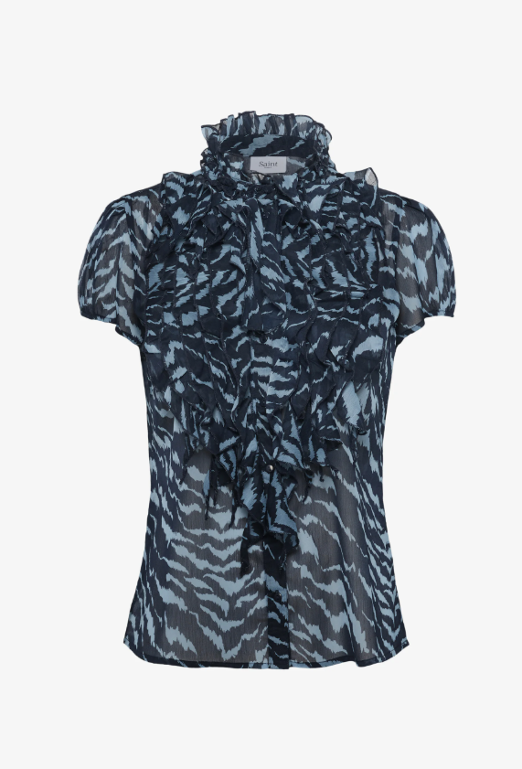 LILJASZ CRINKLE SS - shirt - pageant blue